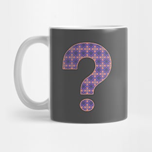 Patterned Question Mark Mug